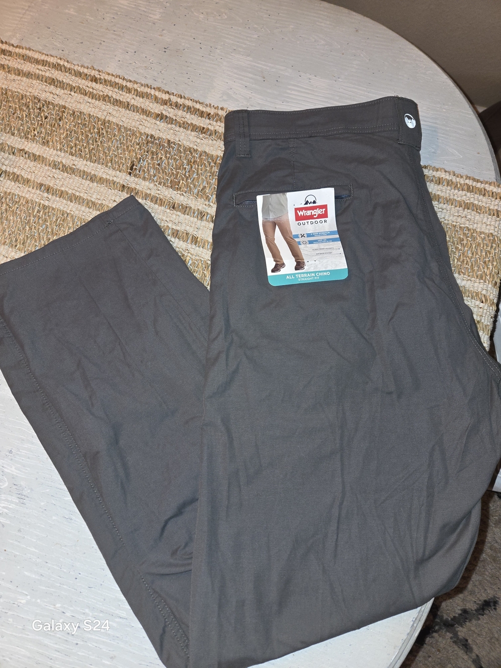 Wrangler Outdoor Men’s Chino Pants - Charcoal Gray Sz 40x32 New